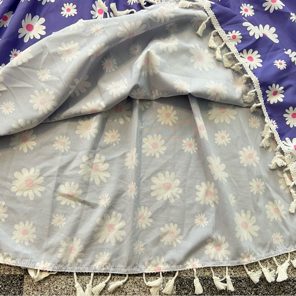 Purple Floral Sundress- M - Picture 6 of 10